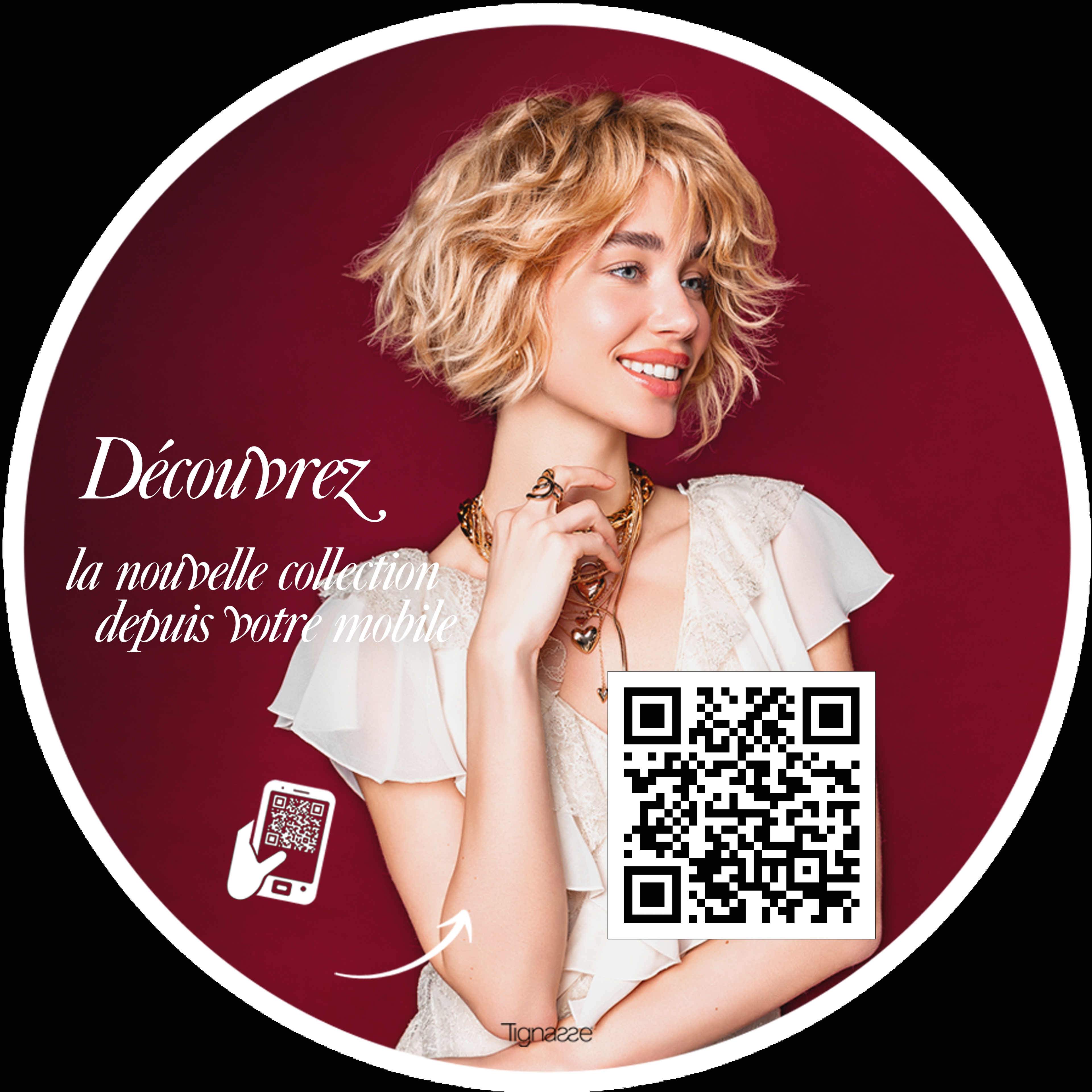 QR code d'accès à l'application en salon